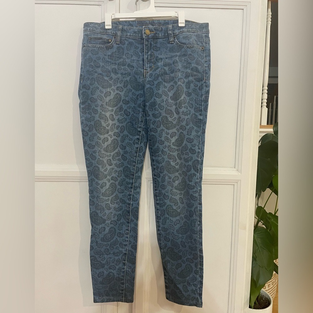 Michael Kors Paisley Print Skinny Jeans Size 6
